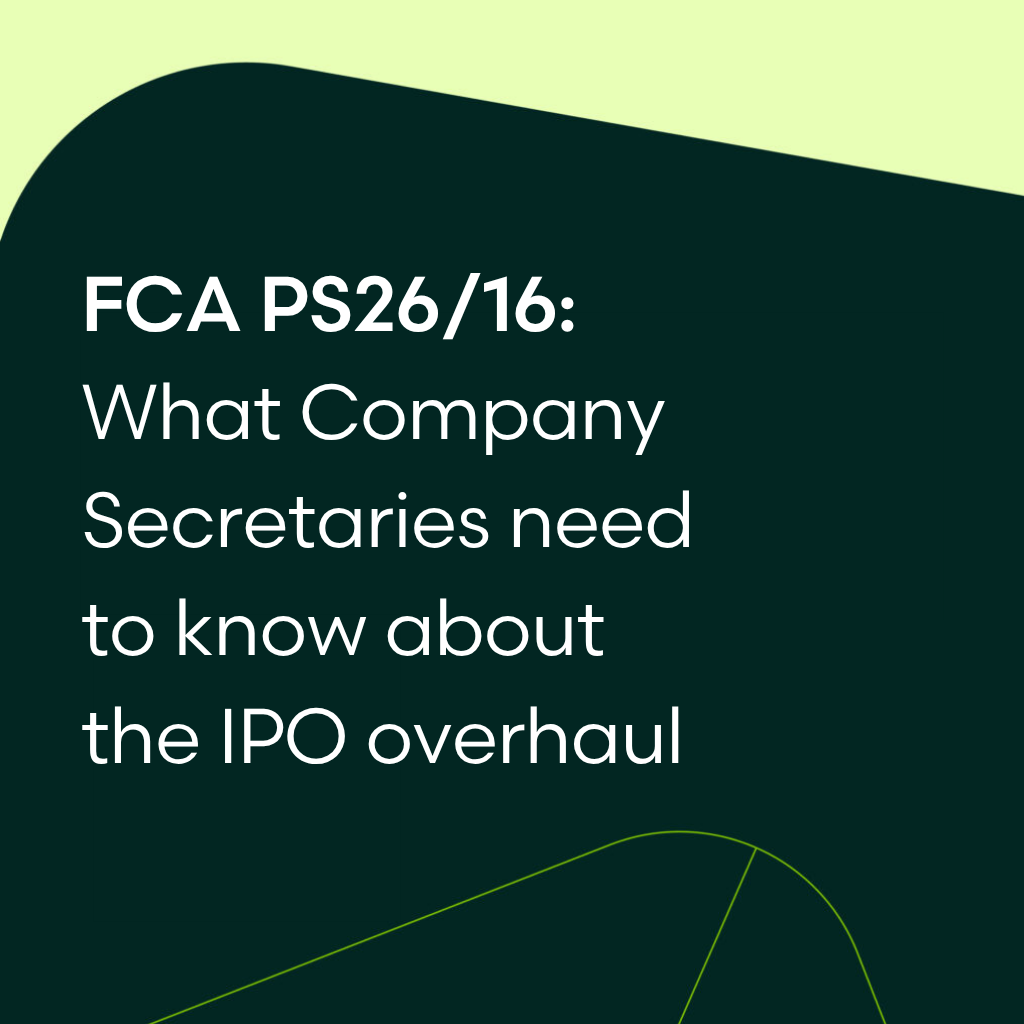 The FCA’s IPO overhaul through PS26/16