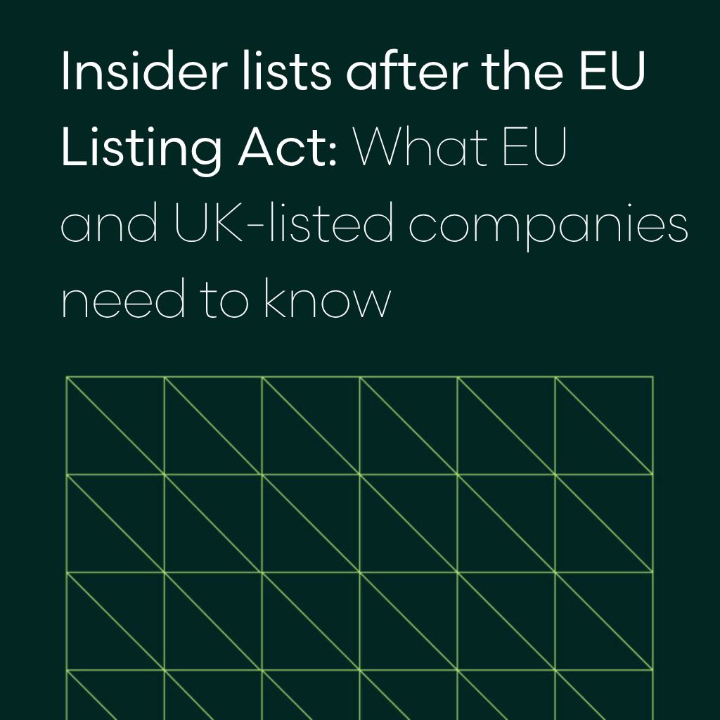 Insider lists after the EU Listing Act